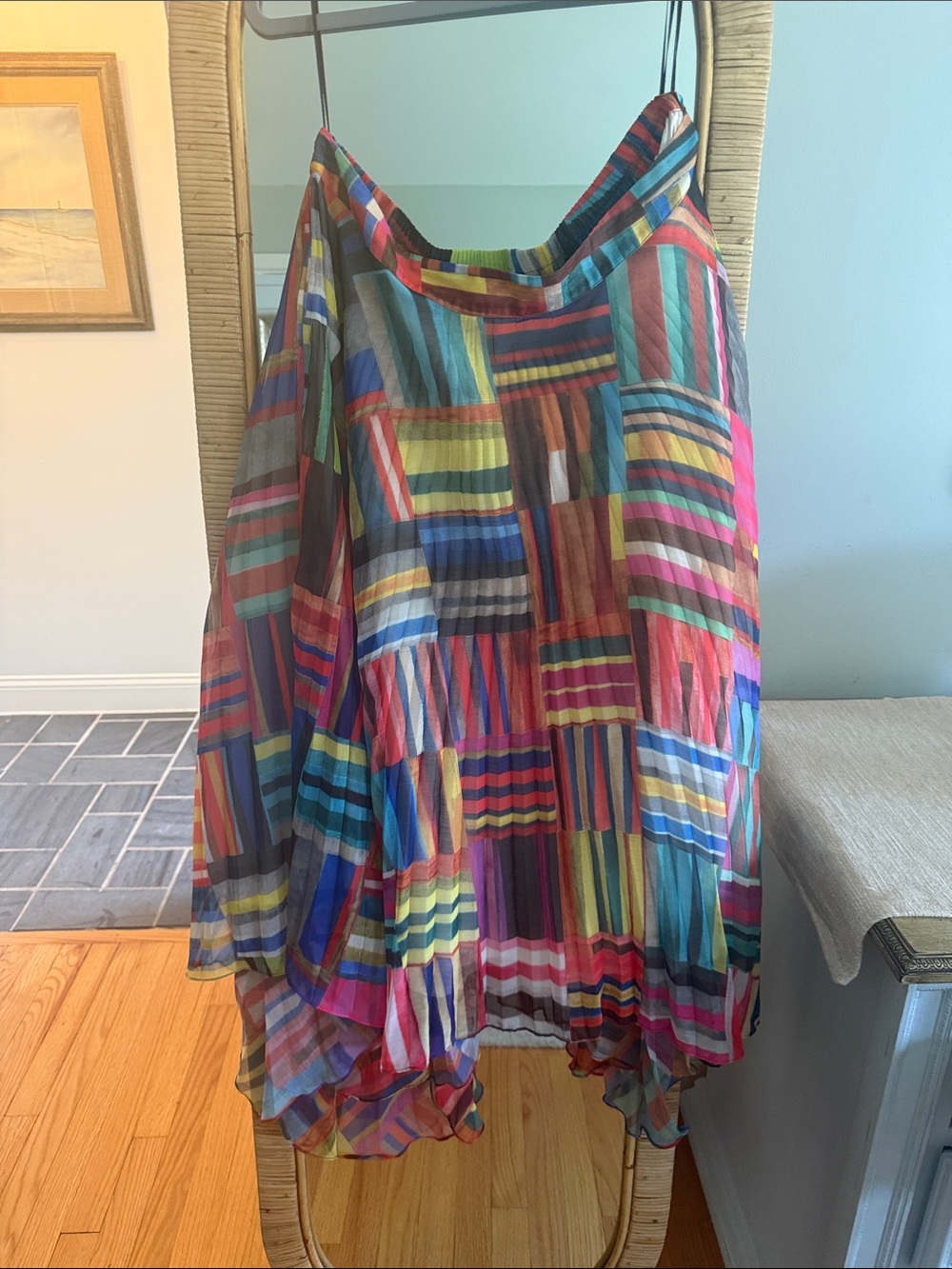 Ranna Gill Vibrant Multicolor Asymmetrical Patchwork Skirt